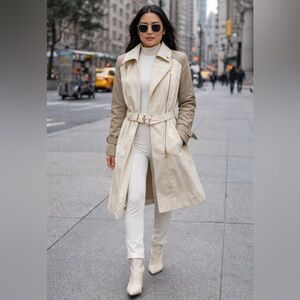 Kenneth Cole New York two-toned belted trench coat